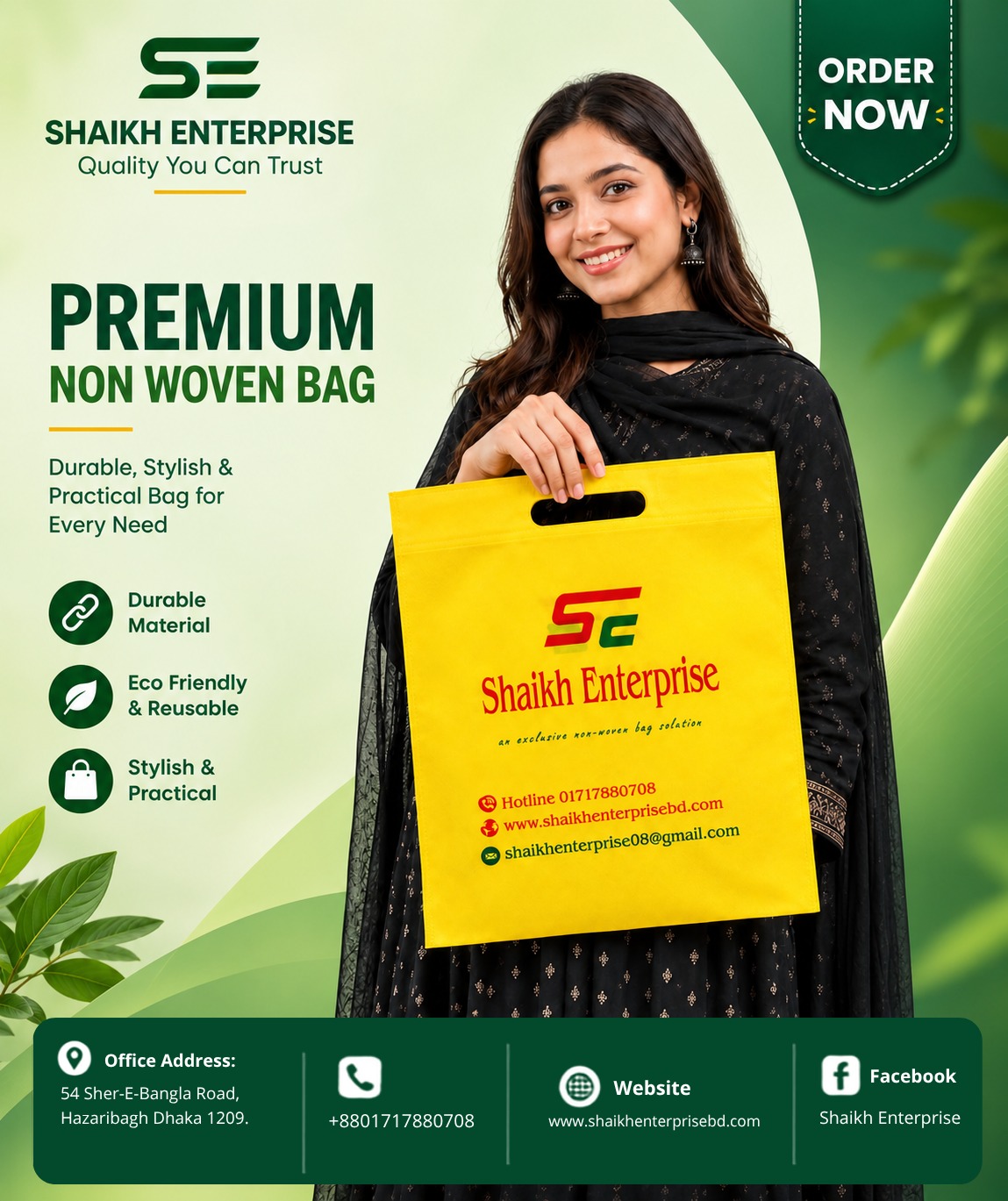 Shaikh Enterprise premium non-woven bag presentation