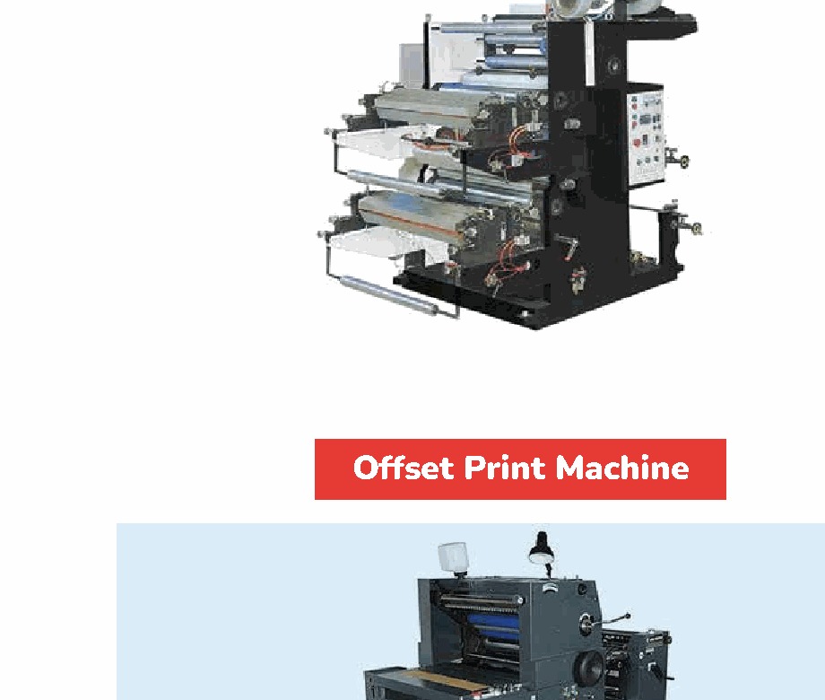 Flexo and offset print machines in the company profile